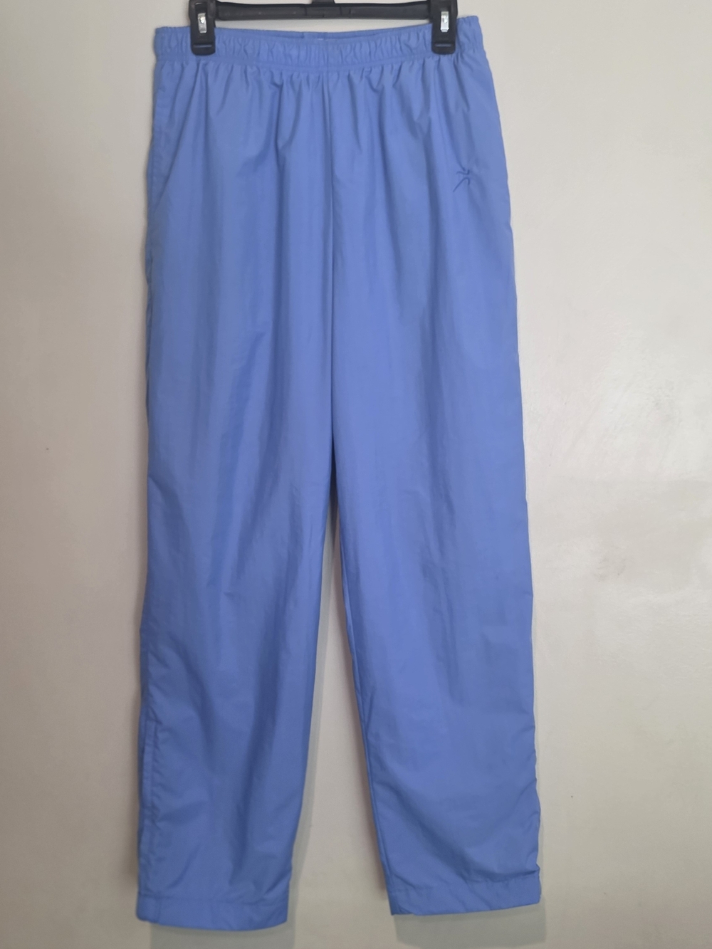 Ativa Women’s Blue Track Pants Lined M Drawstring Elastic Waist Zip Ankle Active
